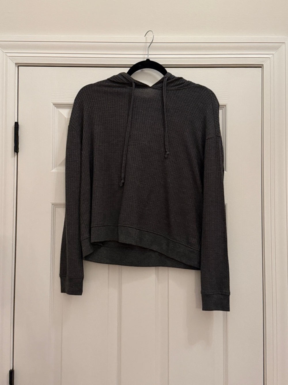 Charcoal Waffle Knit Sweatshirt